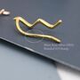 Zigzag Wave Crawler Earrings Sterling Silver, thumbnail 7 of 11
