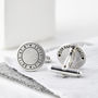Personalised Round Silver Coordinate Cufflinks, thumbnail 1 of 5