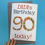 Personalised Big 90th Birthday Card, thumbnail 2 of 4