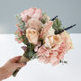 Blush Pink And Peach Bridal Artificial Flower Bouquet, thumbnail 1 of 12