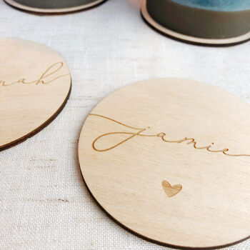 Personalised Couples Coaster Set, 5 of 6