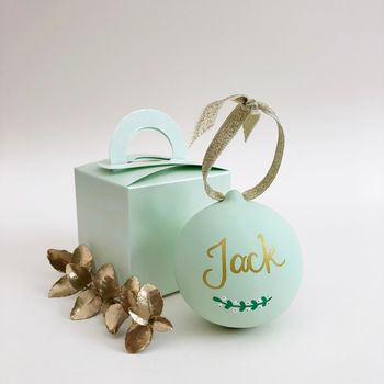 Personalised Hand Illustrated Dove Christmas Bauble, 2 of 3
