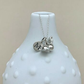 Personalised Sterling Silver Bunny Rabbit Necklace, 2 of 6
