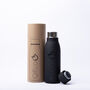 Qi Eco Hydrate Insulated Slim Bottle Charcoal Edition, thumbnail 1 of 10