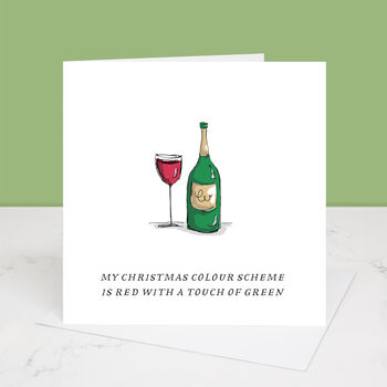 White Wine Christmas Card, 2 of 2