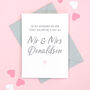 Husband Personalised First Valentine's As Mr And Mrs, thumbnail 1 of 3