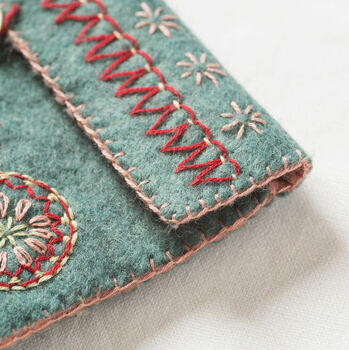 Felt Sewing Pouch Embroidery Kit, 7 of 7