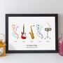Personalised Family Music Instruments Print Gift, thumbnail 4 of 10