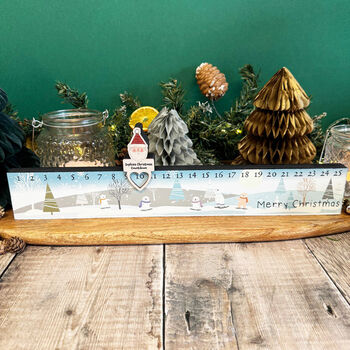 Personalised Advent Slider Polar Bear Merry Christmas, 5 of 5