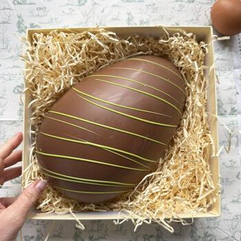 Giant Pistachio And Candy Floss Filled Easter Egg Half, 4 of 4