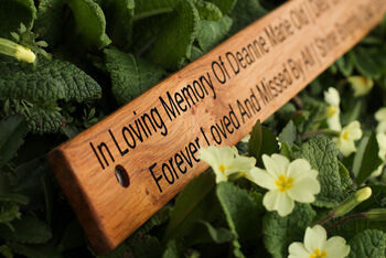 Wooden Engraved Memorial Bench Plaque, 3 of 11