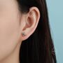 Sterling Silver Moonstone Or Opal Planet Stud Earrings, thumbnail 6 of 12