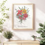 Family Birth Month Flower Print, thumbnail 3 of 8