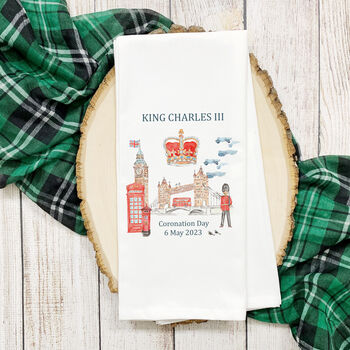 King Charles Coronation Tea Towel, 3 of 8