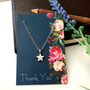 Thank You Teacher Initial Star Necklace, thumbnail 8 of 11