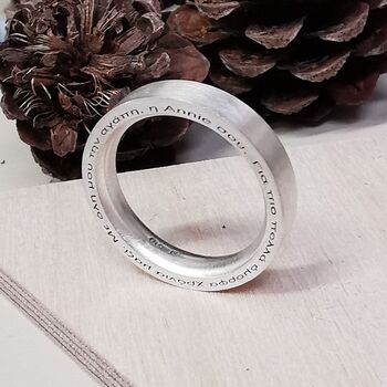 Secret Message Personalised Silver Band Ring, 11 of 12