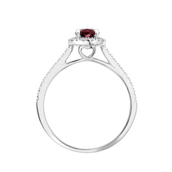 Rosalind Created Ruby And Lab Grown Diamond Ring, 7 of 12