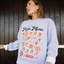 Pizza Menu Guide Women’s Graphic Sweatshirt, thumbnail 1 of 3