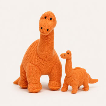 Orange Diplodocus Dinosaur Soft Toy, 2 of 2