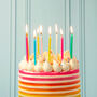 Colourful Tall Cake Candles 16 Pack, thumbnail 1 of 5