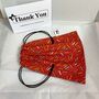 Red Confetti Sprinkles Cotton Drawstring Gift Pouch Bag, thumbnail 2 of 4