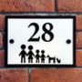 Personalised Stick Family House Number Plaque, thumbnail 1 of 3