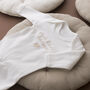 Personalised Hello World Baby Grow Hearts, thumbnail 2 of 4