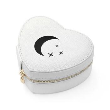 Moon And Stars White Heart Jewellery Case, 8 of 11