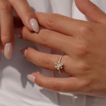 Dainty Daffodil Bloom Ring, 2 of 9