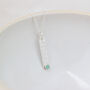 Sterling Silver Birthstone Drop Bar Pendant, thumbnail 1 of 6