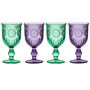 Set Of Four Mandala Coloured Wine Goblets, thumbnail 2 of 7