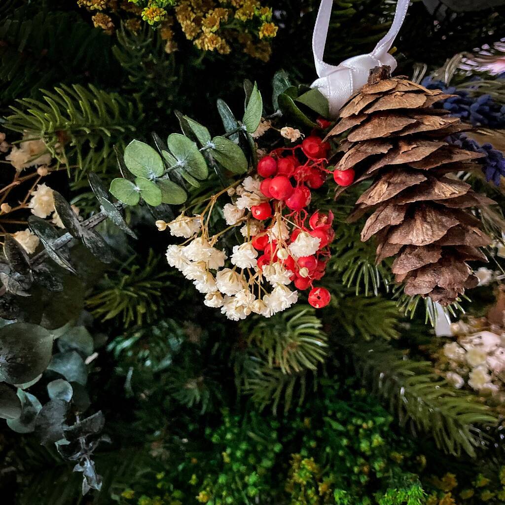 Berry Ornaments With Eucalyptus Set For Xmas Tree By Neboho