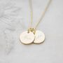 Personalised Mum And Me Double Disc Necklace, thumbnail 4 of 12