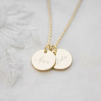 Personalised Mum And Me Double Disc Necklace, 4 of 12