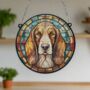 Bassett Hound Stained Glass Effect Suncatcher, thumbnail 4 of 6