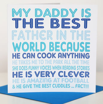 Personalised Best Father In The World Card, 3 of 3