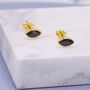 Sterling Silver Black Spinel Crystal Marquise Stud Earrings, thumbnail 4 of 10