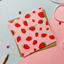Strawberry Birthday Card With Gold Foil, thumbnail 3 of 6