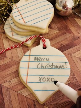 Christmas Eve Biscuit Bauble Message To Santa, 4 of 5