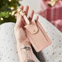 Personalised Blush Leather Luggage Tag, thumbnail 2 of 4
