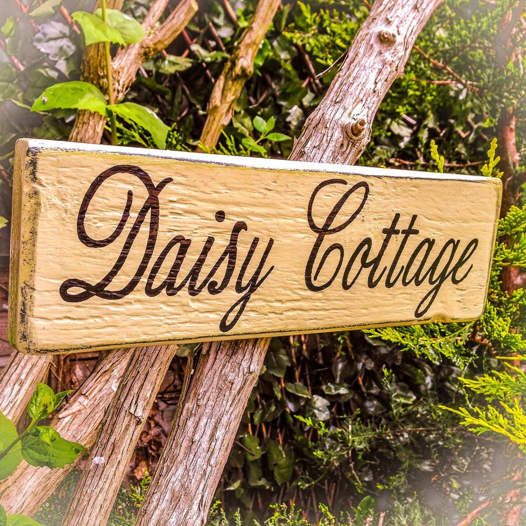 Personalised Cottage Style House Sign By Potting Shed 