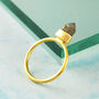 Labradorite Geometric Crown Gold Plated Statement Ring, thumbnail 1 of 5