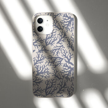 Blue Coral Biodegradable Phone Case, 7 of 8