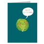 Mini Brussel Sprout Christmas Card, thumbnail 2 of 5