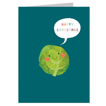 Mini Brussel Sprout Christmas Card, 2 of 5