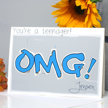 Personalised Omg Teenager 13th Birthday Card, 2 of 5