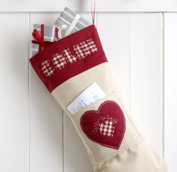 Personalised Letter To Santa Christmas Stocking, 7 of 12