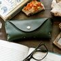 Personalised Green Leather Glasses Case, thumbnail 1 of 2