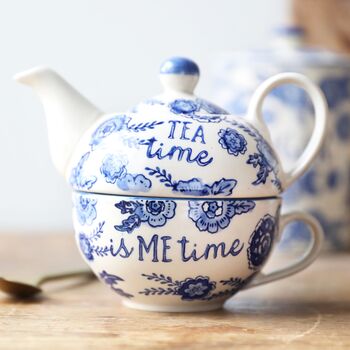 Blue Willow Tea For One Teapot And Cup, 9 of 9