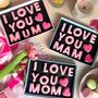 I Love You Mom Mother's Day Letterbox Message Iced Cookies, thumbnail 2 of 11